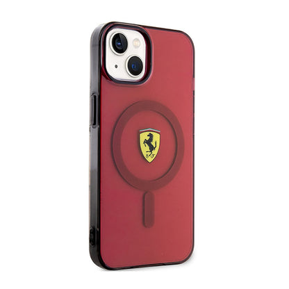 „Ferrari Translucent MagSafe“ – dėklas, skirtas „iPhone 14“ (raudonas)