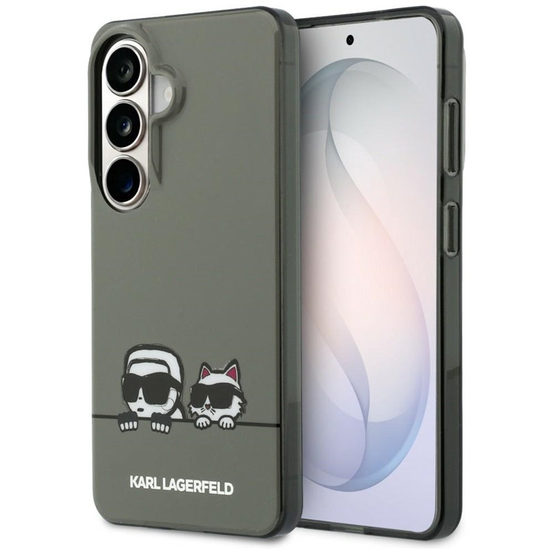 Karl Lagerfeld IML Peekaboo Karl & Choupette MagSafe dėklas - Samsung Galaxy S26 dėklas (juodas)