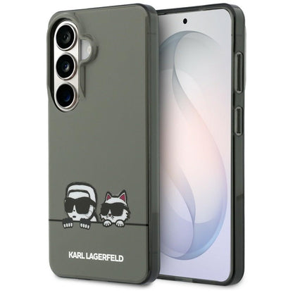 Karl Lagerfeld IML Peekaboo Karl & Choupette MagSafe dėklas - Samsung Galaxy S26 dėklas (juodas)