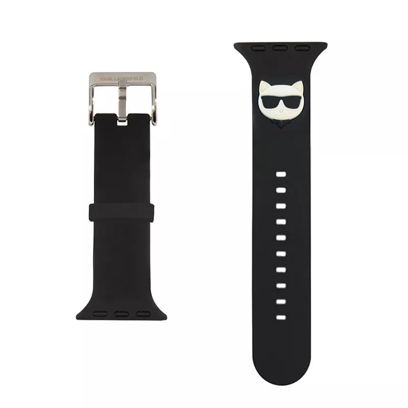 Karl Lagerfeld Silicone Choupette Head – dirželis Apple Watch 42/44/45 mm (juodas)