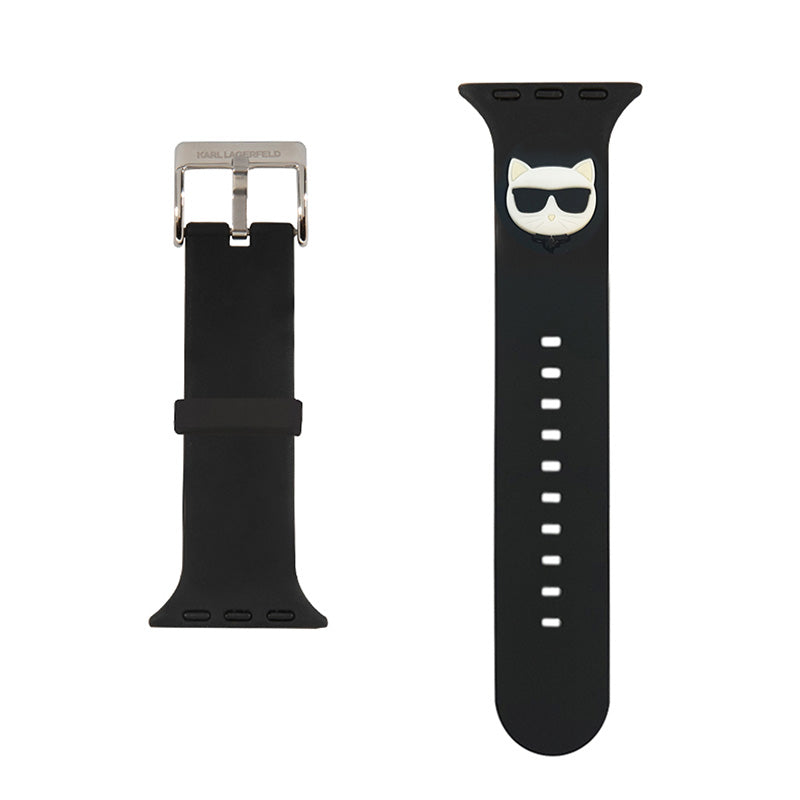 Karl Lagerfeld Silicone Choupette Head – dirželis Apple Watch 42/44/45 mm (juodas)