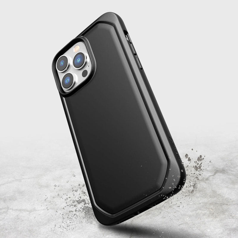 X-Doria Raptic Slim – biologiškai skaidomas dėklas iPhone 14 Pro Max (juodas)