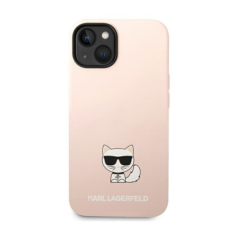 Karl Lagerfeld Choupette Body – dėklas skirtas iPhone 14 Plus (šviesiai rožinis)