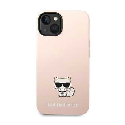 Karl Lagerfeld Choupette Body – dėklas skirtas iPhone 14 Plus (šviesiai rožinis)