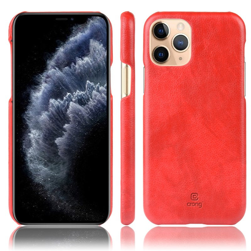 Crong Essential Cover – PU odos dėklas iPhone 11 Pro (raudonas)