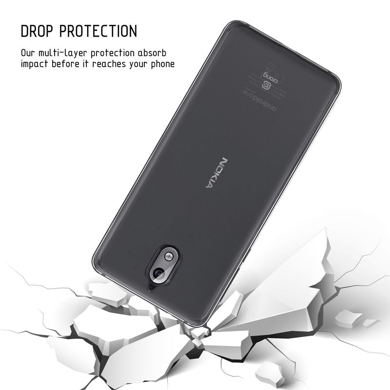 Crong Crystal Slim Cover – Apsauginis dėklas skirtas Nokia 3.1 (skaidrus)