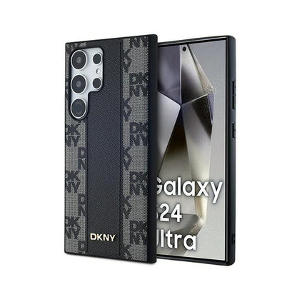 DKNY Odos Langelių Mono Rašto MagSafe – Dėklas skirtas Samsung Galaxy S24 Ultra (Juodas)