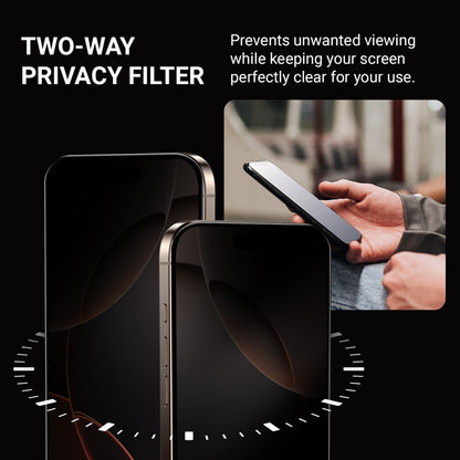 Crong Privacy 3D Armor Glass - Grūdintas apsauginis stiklas iPhone 17 Pro Max / iPhone 16 Pro Max