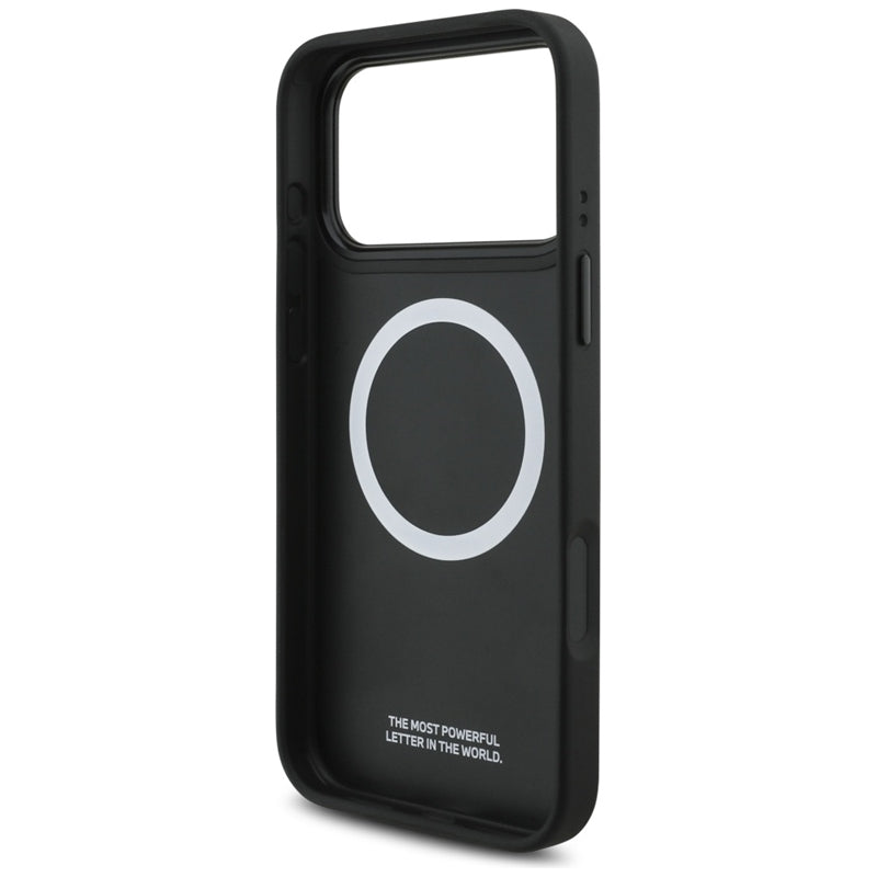 BMW M perforuotos juostelės logotipas MagSafe - iPhone 17 Pro Max dėklas (pilkas)