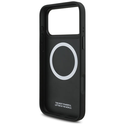 BMW M perforuotos juostelės logotipas MagSafe - iPhone 17 Pro Max dėklas (pilkas)