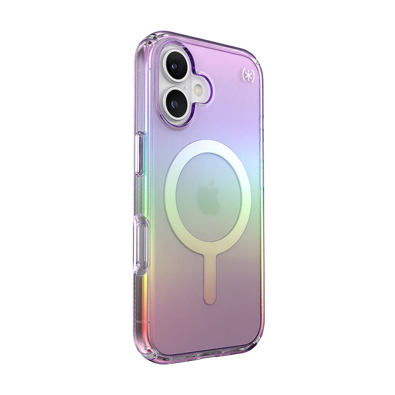 Speck Presidio2 Lux MagSafe – Dėklas, skirtas „iPhone 16“ (nuostabi violetinė / permatoma)
