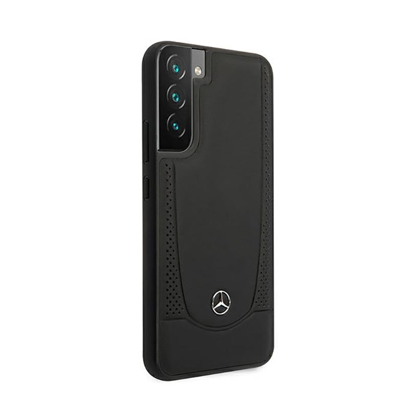 Mercedes Leather Urban Line – dėklas, skirtas Samsung Galaxy S22+ (juodas)