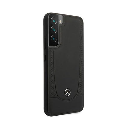 Mercedes Leather Urban Line – dėklas, skirtas Samsung Galaxy S22+ (juodas)