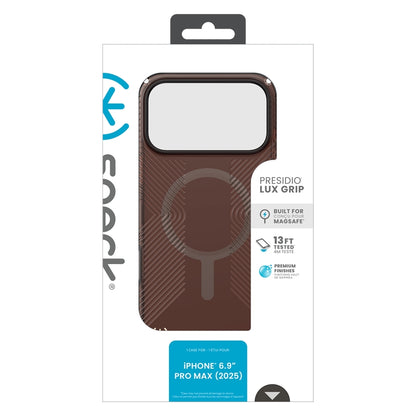 Speck Presidio Lux Grip MagSafe dėklas - iPhone 17 Pro Max (Luxury Shade Matte / Orange)