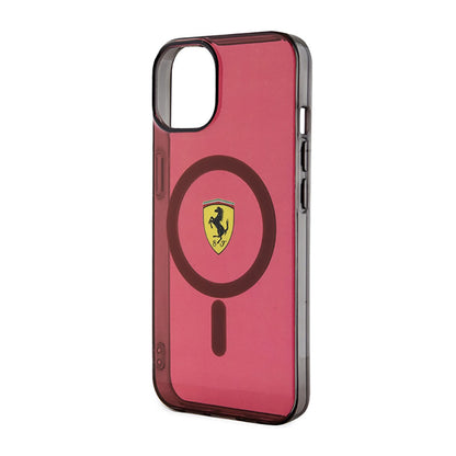 „Ferrari Translucent MagSafe“ – dėklas, skirtas „iPhone 14“ (raudonas)