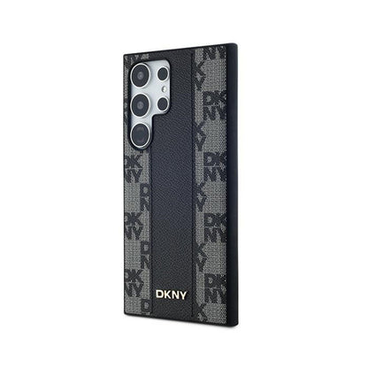 DKNY Odos Langelių Mono Rašto MagSafe – Dėklas skirtas Samsung Galaxy S24 Ultra (Juodas)