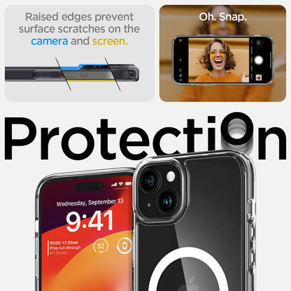 Spigen Ultra Hybrid MagSafe – dėklas, skirtas „iPhone 15“ („White“)