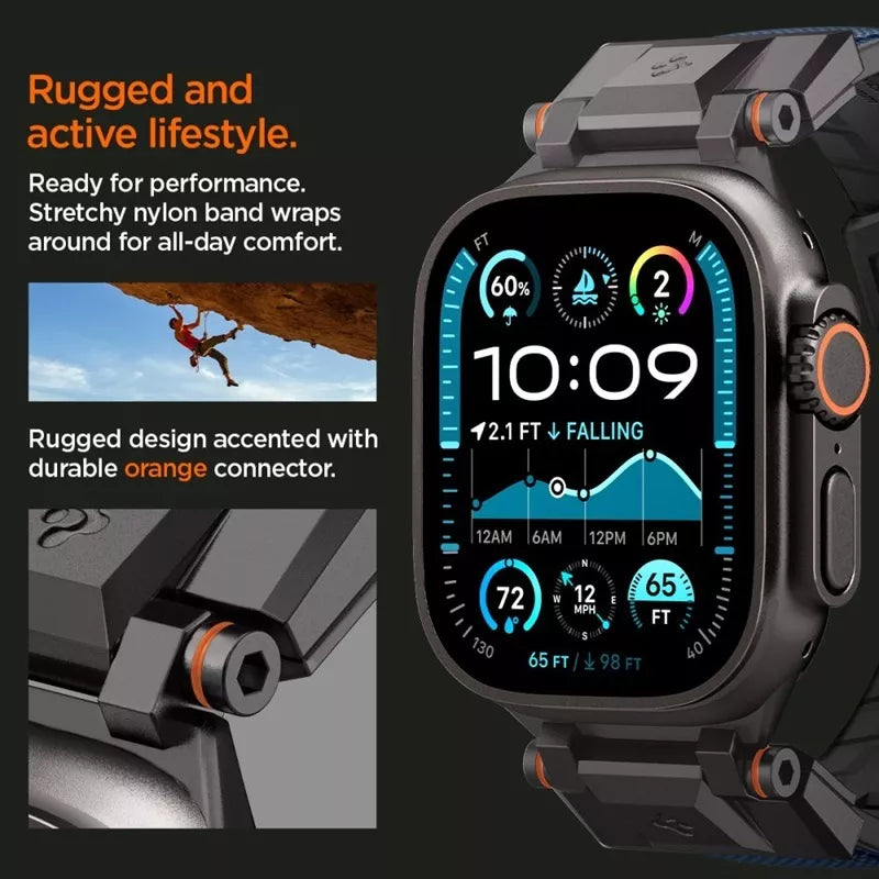 Spigen DuraPro Armor – apyrankė skirta Apple Watch 44/45/46/49 mm (tamsiai mėlyna)