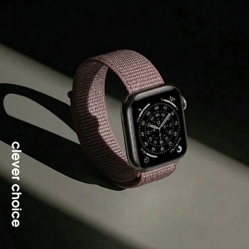 Crong Nailono - Sportinis dirželis, skirtas Apple Watch 38/40/41/42 mm (Smokey Mauve)