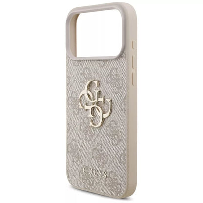 Guess 4G dirželis 4G Classic Logo dėklas iPhone 17 Pro Max (Rožinis)