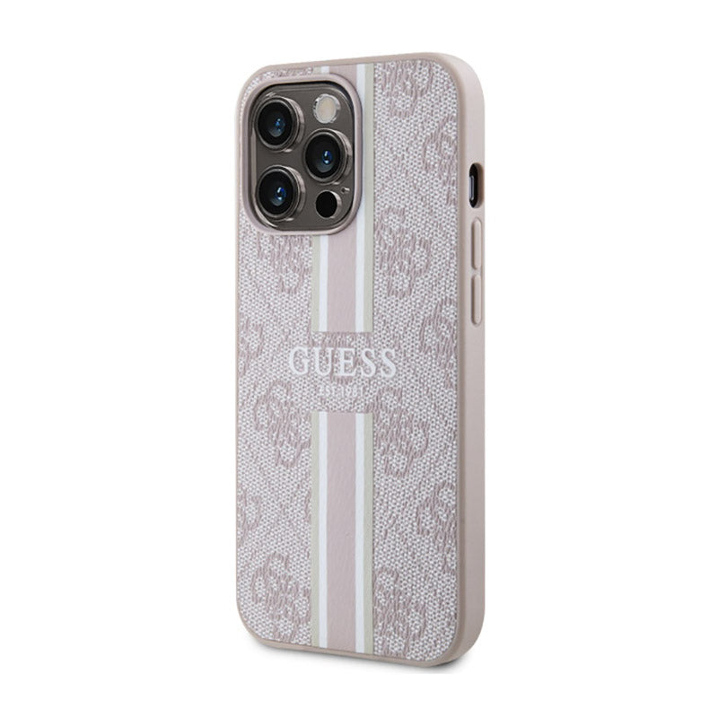 Guess 4G Printed Stripes MagSafe - "iPhone 13 Pro" dėklas (rožinis)