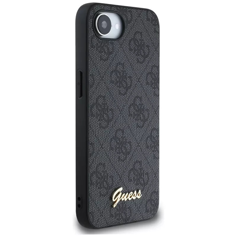 Guess 4G Script Logo MagSafe – dėklas iPhone 16e (juodas)