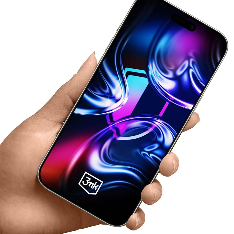 3mk HardGlass Max - Grūdintas stiklas su aplikatoriumi, skirtas iPhone 16 Pro / iPhone 17 (Juodas)