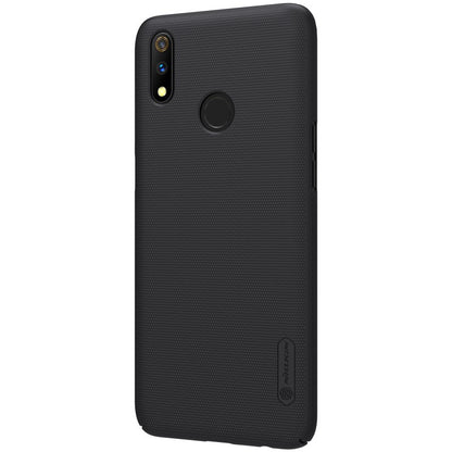 Nillkin Super Frosted Shield – Dėklas, skirtas Realme 3 Pro (Realme X Lite) (Juoda)