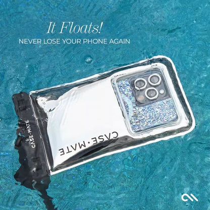 Case-Mate vandeniui atsparus plūduriuojantis dėklas – vandeniui atsparus išmaniojo telefono dėklas (sidabrinis chromas)