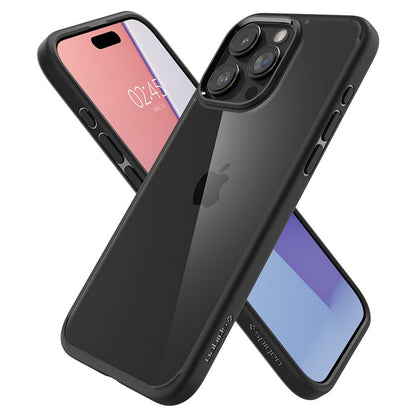 Spigen Ultra Hybrid – dėklas, skirtas „iPhone 15 Pro“ (matinė juoda)