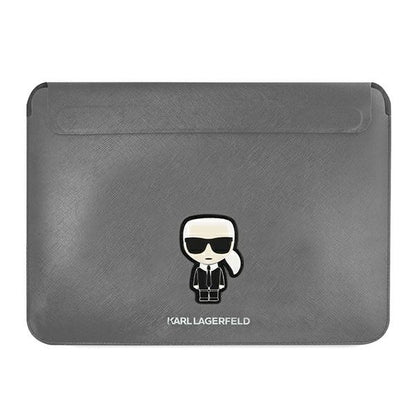 Karl Lagerfeld Saffiano Ikonik Sleeve – nešiojamojo kompiuterio dėklas 16 col. (juodas)