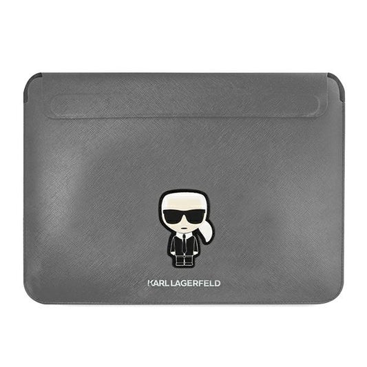 Karl Lagerfeld Saffiano Ikonik Sleeve – nešiojamojo kompiuterio dėklas 16 col. (juodas)