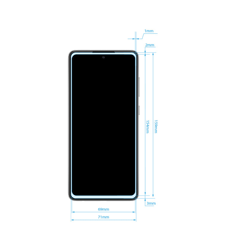 Crong 7D Nano lankstus stiklas – Neardomamas 9H hibridinis stiklas visam Samsung Galaxy A72 ekranui