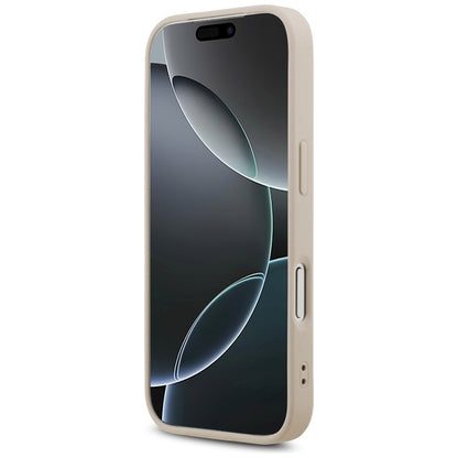 Guess Odos 4G Trikampis su kristalais MagSafe - Dėklas iPhone 17 Pro (rožinis)