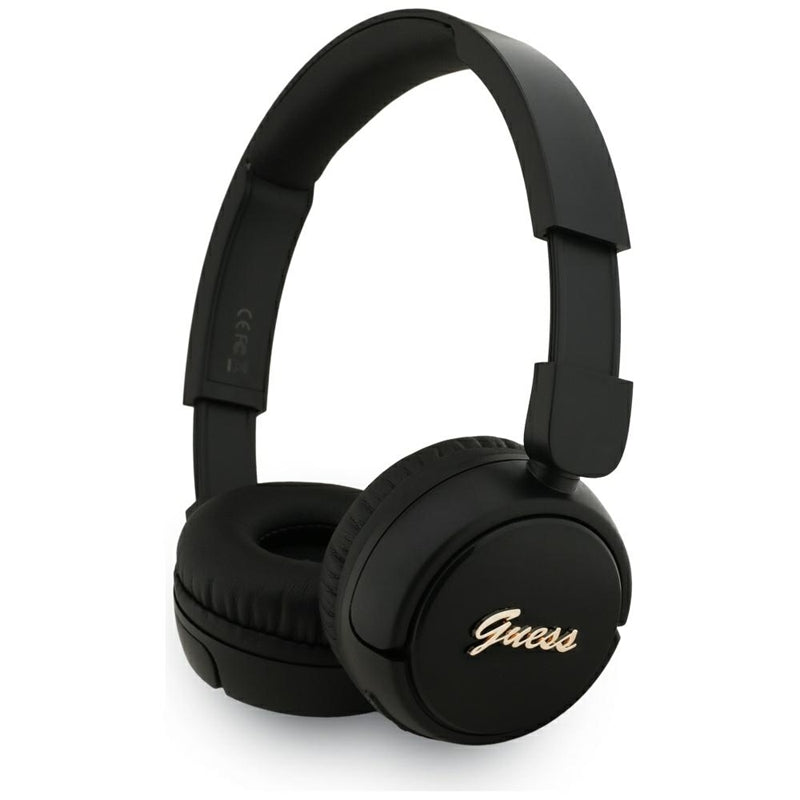 „Guess Metal Logo Script“ – belaidės virš ausų ausinės „Bluetooth V5.3“ (juodos)