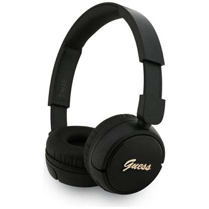 „Guess Metal Logo Script“ – belaidės virš ausų ausinės „Bluetooth V5.3“ (juodos)