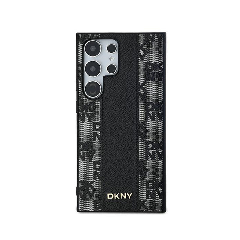 DKNY Odos Langelių Mono Rašto MagSafe – Dėklas skirtas Samsung Galaxy S24 Ultra (Juodas)