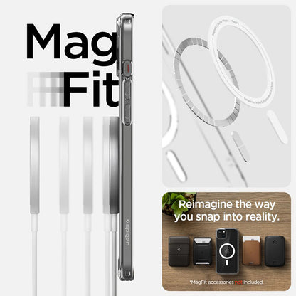 Spigen Ultra Hybrid MagSafe – dėklas, skirtas „iPhone 15“ („White“)