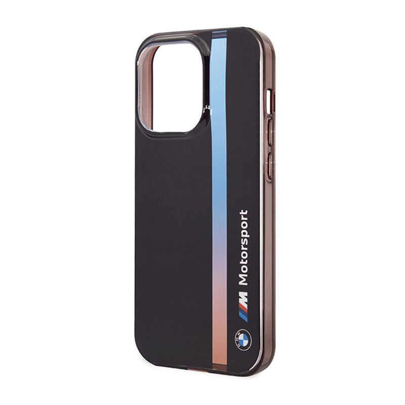 BMW Tricolor Stripe – dėklas skirtas iPhone 14 Pro (juodas)