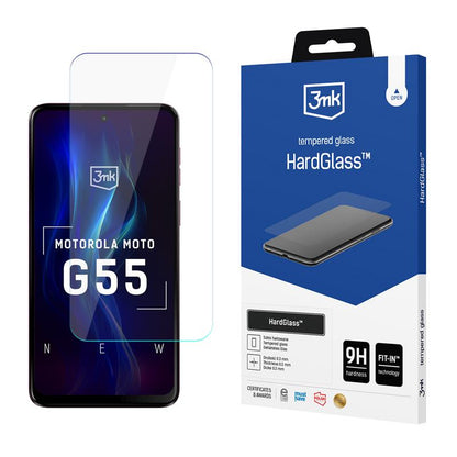 3mk HardGlass - grūdintas stiklas, skirtas Motorola Moto G55 5G