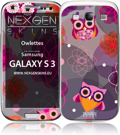 „Nexgen Skins“ su 3D efektu, skirtas „Samsung Galaxy S3“ („Owlettes 3D“)