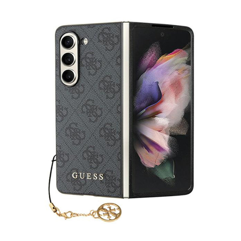 Guess 4G Charms kolekcija – „Samsung Galaxy Z Fold 5“ dėklas (pilka)