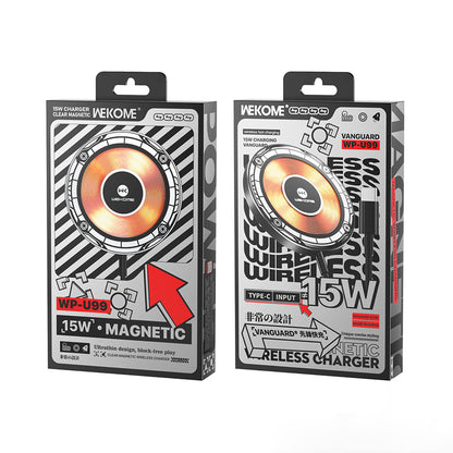 WEKOME WP-U99 Vanguard serija – „MagSafe“ 15W indukcinis įkroviklis (Juodas)