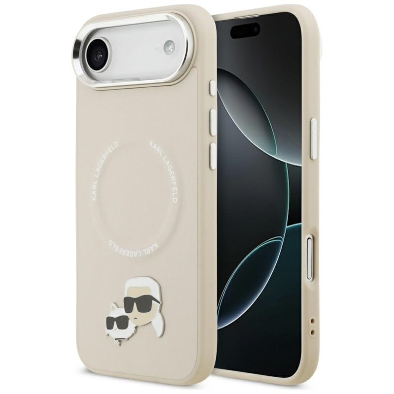 Karl Lagerfeld Karl & Choupette Sagės MagSafe dėklas iPhone Air (smėlio spalvos)