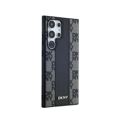 DKNY Odos Langelių Mono Rašto MagSafe – Dėklas skirtas Samsung Galaxy S24 Ultra (Juodas)