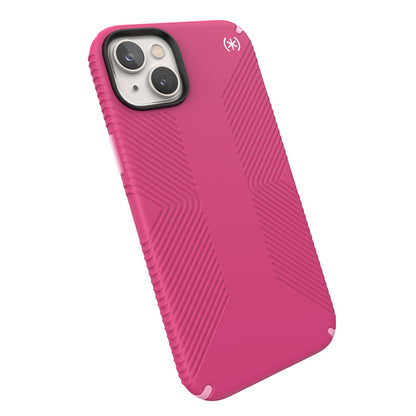 "Speck Presidio2 Grip + MagSafe" - dėklas "iPhone 14 Plus" su MICROBAN danga (Digitalpink / Blossompink / White)