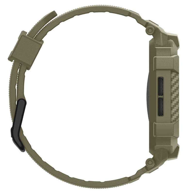 Spigen Rugged Armor Pro V2 – Dirželis su dėklu Apple Watch 10 / 11 46 mm (Vintage Khaki)