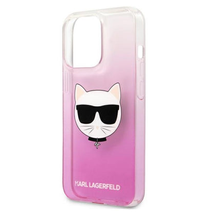 Karl Lagerfeld Choupette Head - Dėklas iPhone 13 Pro Max (rožinis)
