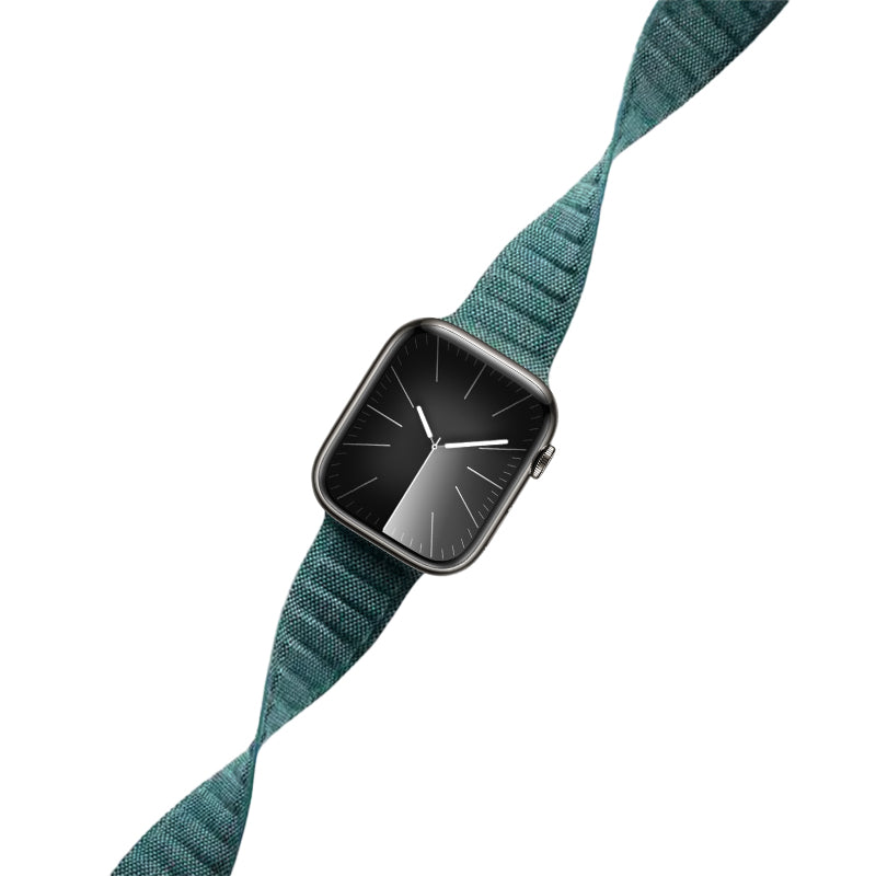 Crong Melange - Magnetinis dirželis, skirtas Apple Watch 44/45/46/49 mm (turkio spalvos melange)