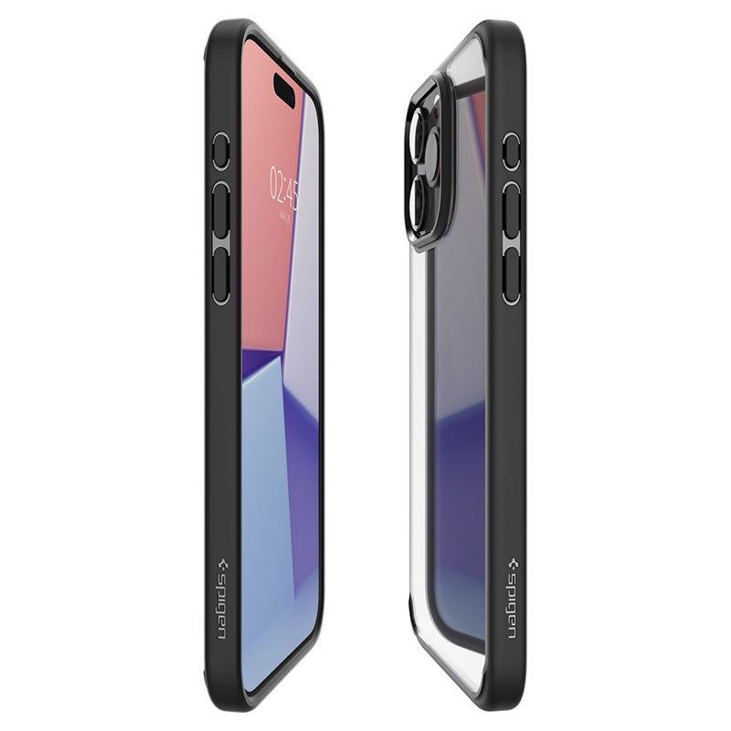 Spigen Ultra Hybrid – dėklas, skirtas „iPhone 15 Pro“ (matinė juoda)